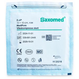 Produktbild für Vlieskompressen Saxomed MediPure, 4-lagig, steril