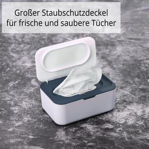 Produktbild für Feuchttücherbox Böttcher-AG weiß / blau