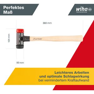 Produktbild für Schonhammer Wiha Safety, 26613, Kopf-Ø 50mm