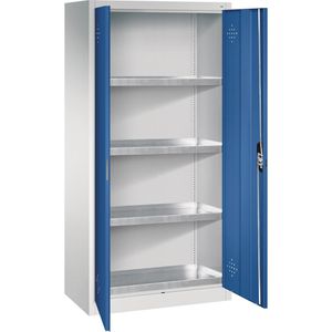 Umweltschrank CP-Möbel 8921-315, lichtgrau / blau
