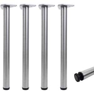 Produktbild für Tischbein Mendler HWC-H36, silber aus Metall