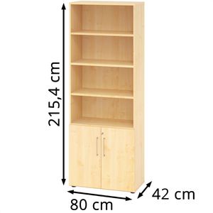 Produktbild für Kombischrank Hammerbacher Serie 9 Advanced, ahorn