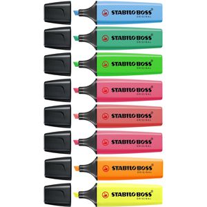 Textmarker Stabilo Boss Original, 8 Stück