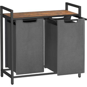 Wäschekorb Vasagle BLH201G01, grau, 2 Fächer