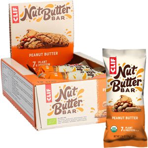 Clif-Bar Müsliriegel Nut Butter Bar, BIO, Peanut Butter, je 50g, 12 Riegel