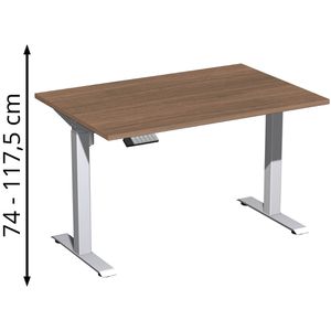 Produktbild für Schreibtisch Geramöbel Elevate Home, nussbaum / silber
