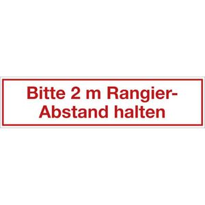 Fahrzeugkennzeichnung SafetyMarking 2 m Rangierabstand halten