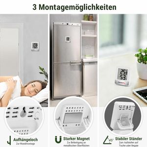Produktbild für Thermo-Hygrometer ThermoPro TP-49 W, mit LC-Display, digital