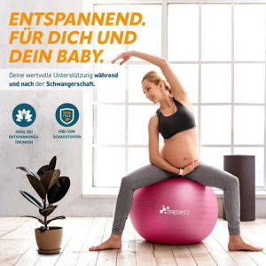 Produktbild für Gymnastikball Tresko Anti-Burst, mit Luftpumpe
