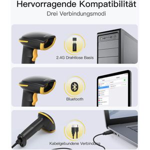 Produktbild für Barcode-Scanner Inateck BCST-23_black, kabellos