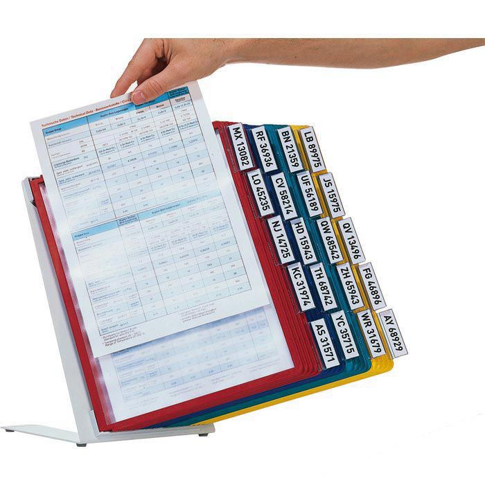 Durable Tisch-Sichttafelsystem Vario Table 20 – Mit 20 Farbigen A4-Tafeln, Für Büro & Organisation