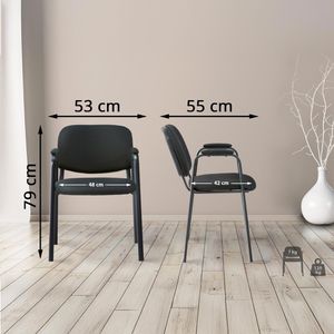 Produktbild für Besucherstuhl CLP Ken PRO, 151795001, stapelbar