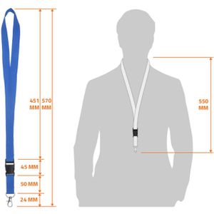 Produktbild für Schlüsselband Karteo hellblau, Textil