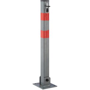 Produktbild für Absperrpfosten Relaxdays 10020092483, grau, aus Metall