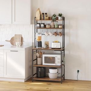 Produktbild für Küchenregal Vasagle KKS025B02EU, graubraun