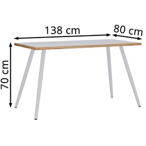 Produktbild für Schreibtisch VCM Salia, 920922, weiß / weiß