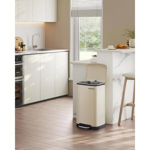 Produktbild für Mülleimer Songmics LTB001A01, elfenbeinfarben