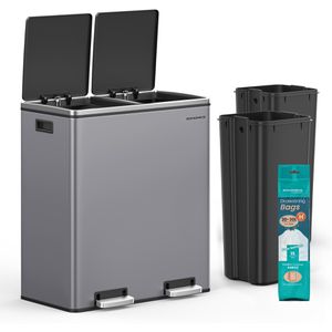 Produktbild für Mülleimer Songmics LTB060G01, schiefergrau