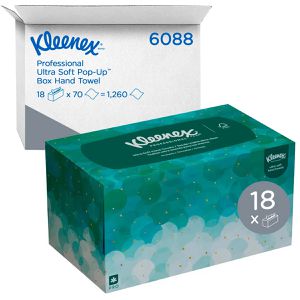 Produktbild für Papierhandtücher Kleenex 6088 Ultra Soft Pop-Up, 1-lagig