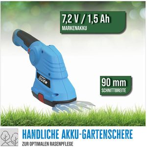 Produktbild für Grasschere Güde GPS 7,2V-1.5 LI-ION, 95508, Akku