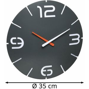 Produktbild für Wanduhr TFA 60.3536.10 Contour, Kunststoff, analog, Funkuhr