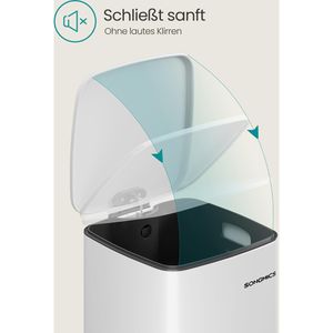 Produktbild für Mülleimer Songmics LTB593W02, wolkenweiß