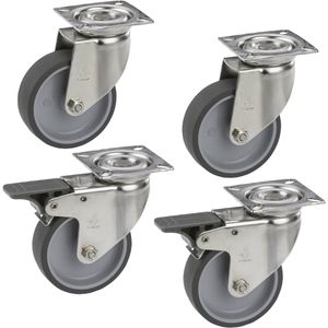 Produktbild für Apparaterolle Dörner+Helmer 450160, Anschraubplatte, 4-teilig