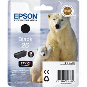 Tinte Epson 26 T2601 Eisbär, schwarz