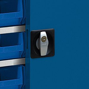 Produktbild für Magazinschrank Mauser MKST4/08A, grau / blau