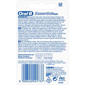 Produktbild für Zahnseide Oral-B Essential Floss, gewachst