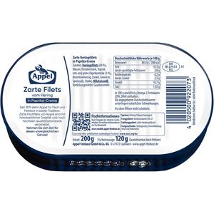Produktbild für Fischkonserve Appel Zarte Filets vom Hering