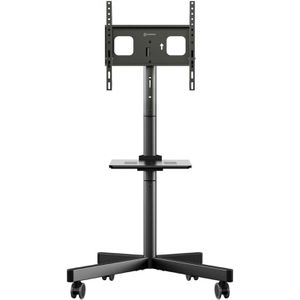 Produktbild für TV-Ständer Onkron TS1137-B, Ablage &amp; Rollen, schwarz, Metall
