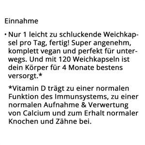 Produktbild für Vitamin-D natural-elements 120 Weichkapseln