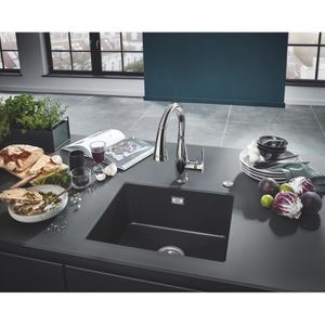 Produktbild für Spülbecken GROHE K700U Kompositspüle, Einzelbecken, schwarz
