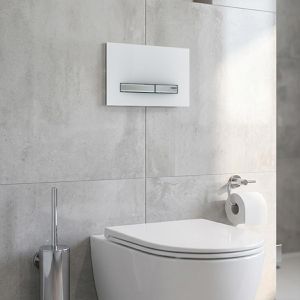 Produktbild für Betätigungsplatte Geberit Sigma50, Kunststoff &amp; Metall, für WC