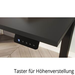 Produktbild für Schreibtisch Germania Profi 3.0, 8025-678, eiche / silber