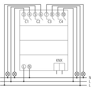 Produktbild für Schaltaktor Theben RM 4 U KNX, 4940223, für Smart Home