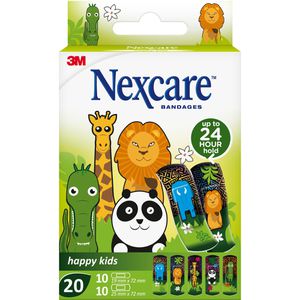 Pflaster Nexcare 3M Happy Kids Animals, 20 Strips