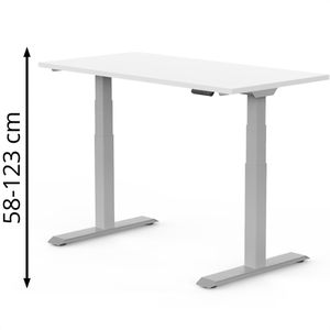 Schreibtisch FlexiSpot E7S 2026, weiß / grau