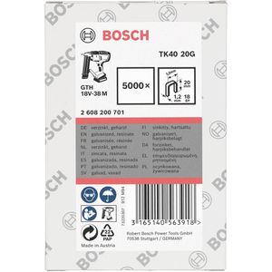 Tackerklammern Bosch Professional TK40 20G