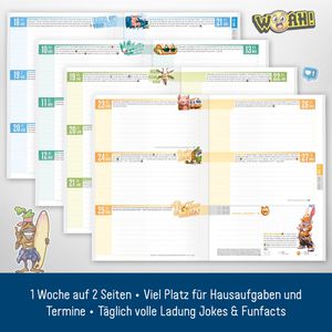 Produktbild für Schülerkalender Häfft Original Neon Black, Schuljahr 2025/2026