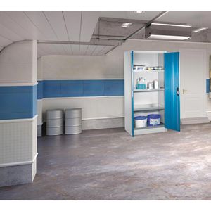 Produktbild für Umweltschrank CP-Möbel 8921-315, lichtgrau / blau