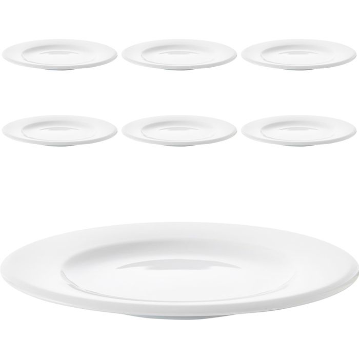 WMF Teller Professional Synergy, Speiseteller, Porzellan, rund, Ø 24 cm, weiß, 6 Stück – Böttcher AG