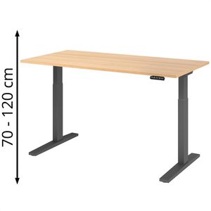 Schreibtisch Hammerbacher XMKA 16, eiche / graphit