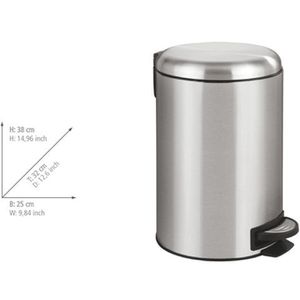 Produktbild für Mülleimer Wenko Leman, silber