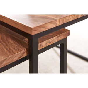 Produktbild für Beistelltisch Wohnling WL6.364, akazie / schwarz