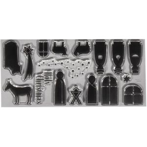 Produktbild für Motivstempel Rayher Clear Stamps Krippe, aus Kunststoff