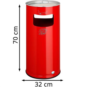 Produktbild für Aschenbecher VAR H70K, 3051, rot, für Outdoor