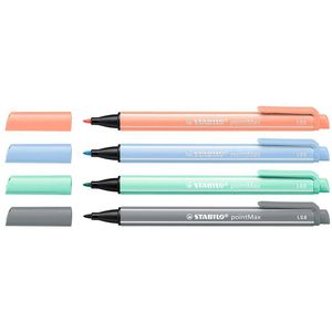 Produktbild für Filzstifte Stabilo pointMax, 488/4-02, Pastell