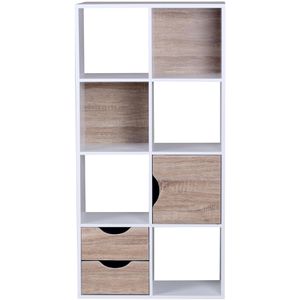 Produktbild für Bücherregal Wohnling Massa, WL1.429, weiß / sonoma eiche